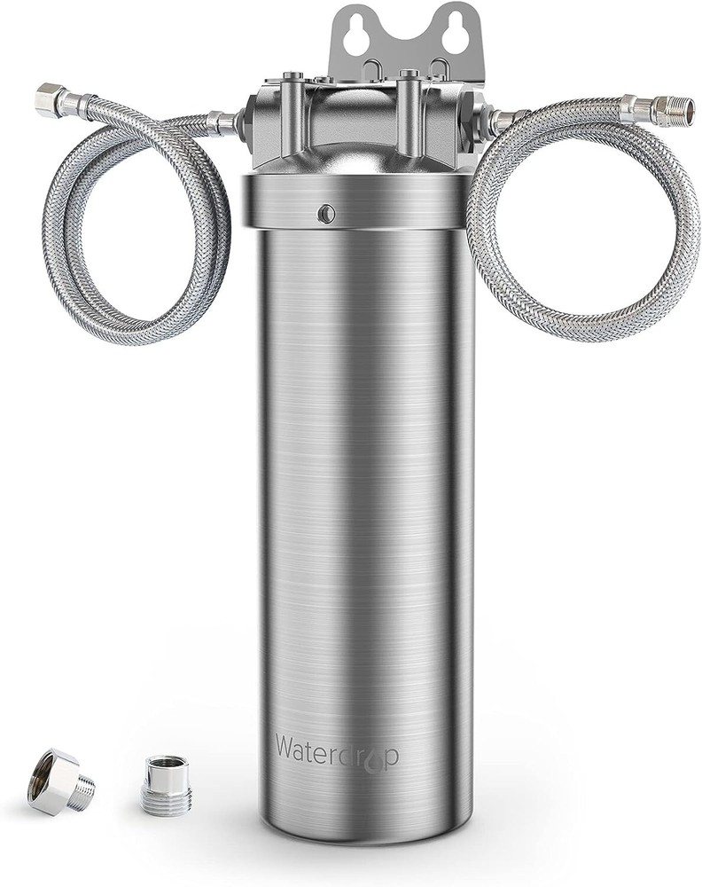 Waterdrop AS08 Under Sink Water Filter, Stainless Steel, 1 Year Lifetime