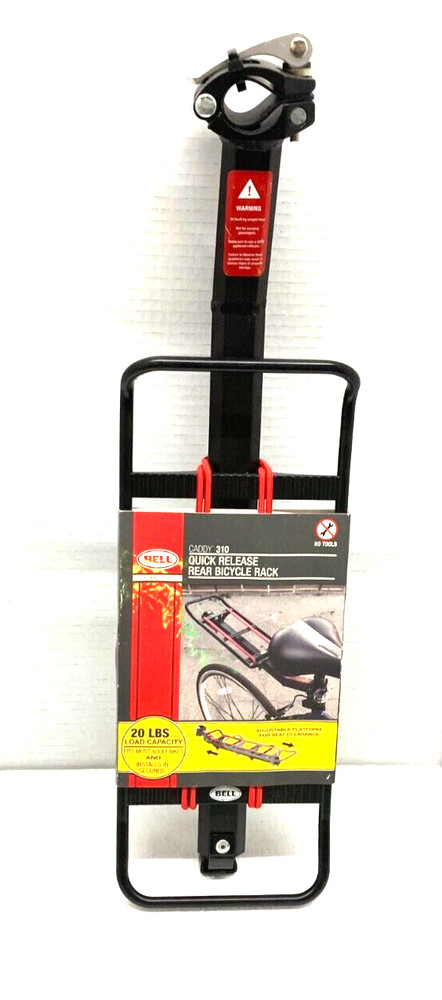BELL Caddy 310 Quick Release Rear Bike Rack 20 lb. Adjustable Platform Bicycle