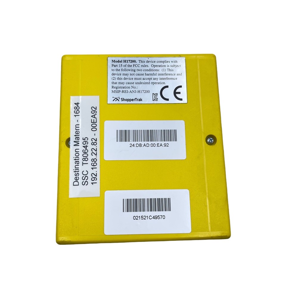 ShopperTrak ST600 H17200 Customer Counting Module Control