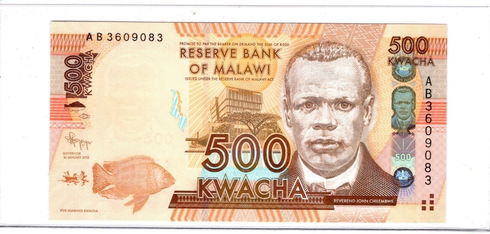 Malawi 500 Kwacha 2012 UNC AB3609083