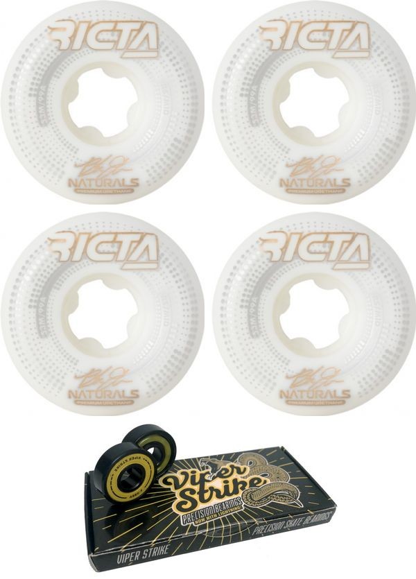 Ricta Wheels Source Naturals Mid Skateboard Wheels - 53mm 99a + bearings