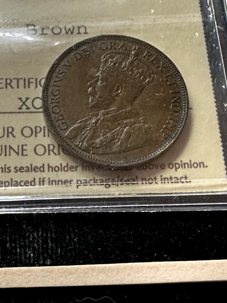 1920c ICCS Graded Newfoundland Large 1¢ **MS-60** Cert# XOS 268