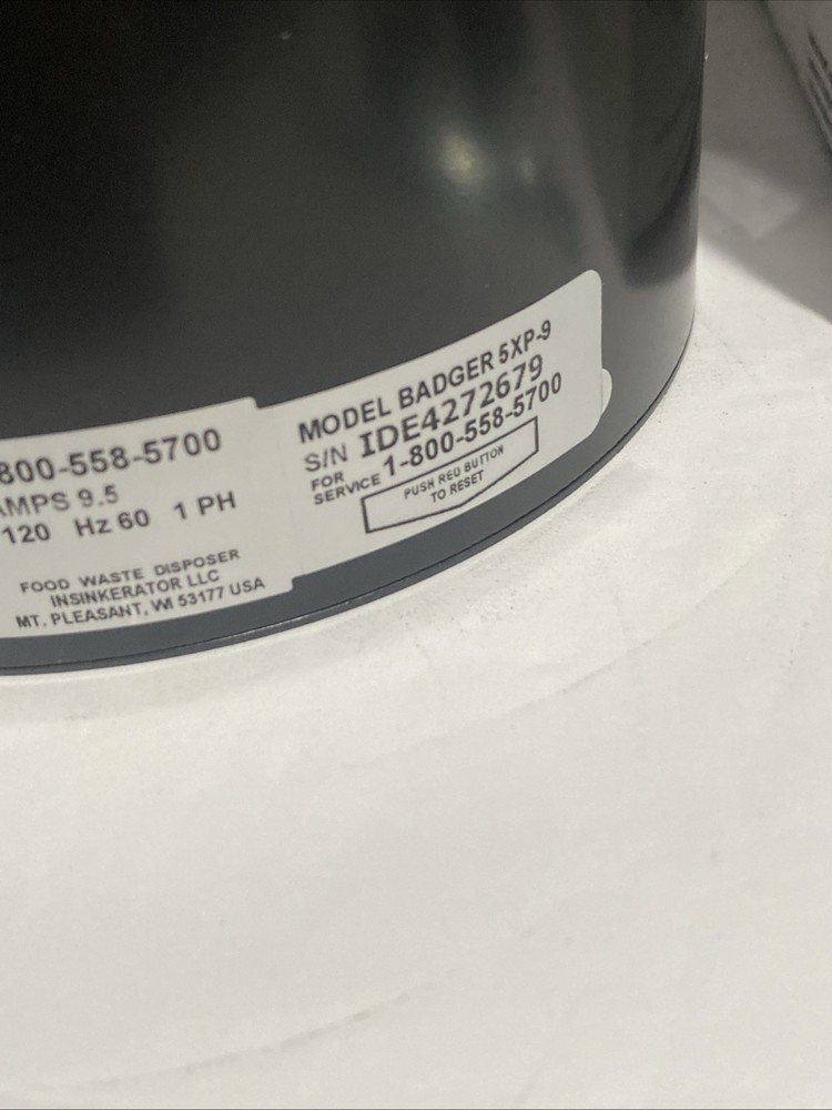 InSinkErator Garbage Disposal, Badger 5XP, 3/4 HP Continuous Feed