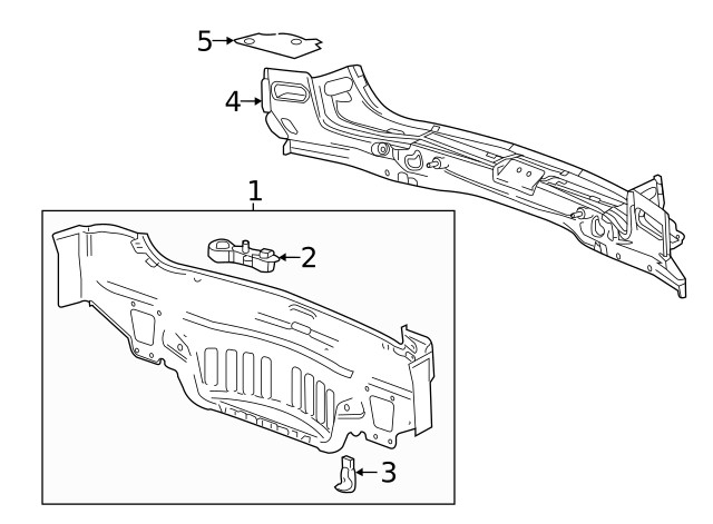 Genuine GM Rear End Panel 85647133
