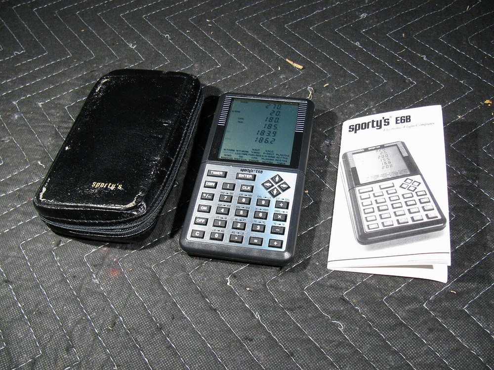 Sportys E6B Electronic Flight Computer With Soft Case And Manual