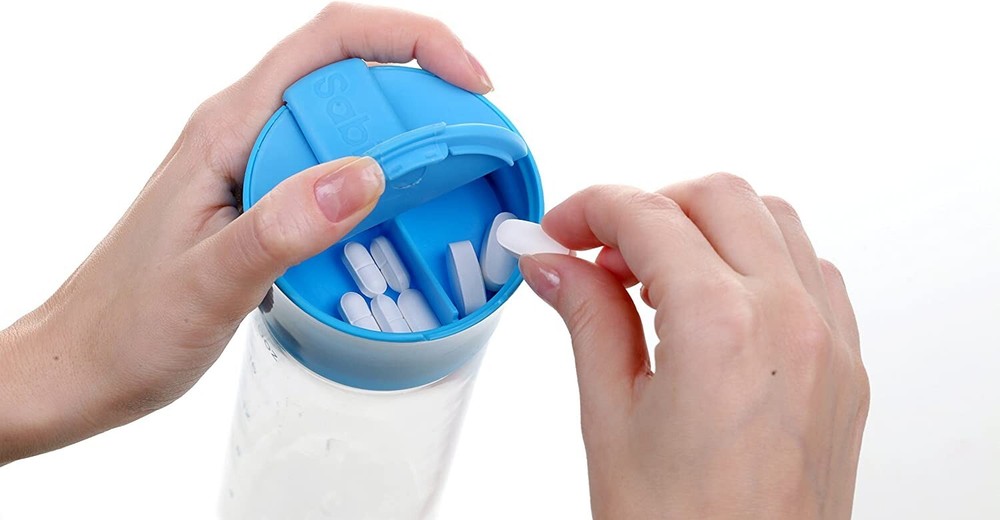 Sabi Carafe Pill Box + Water Bottle