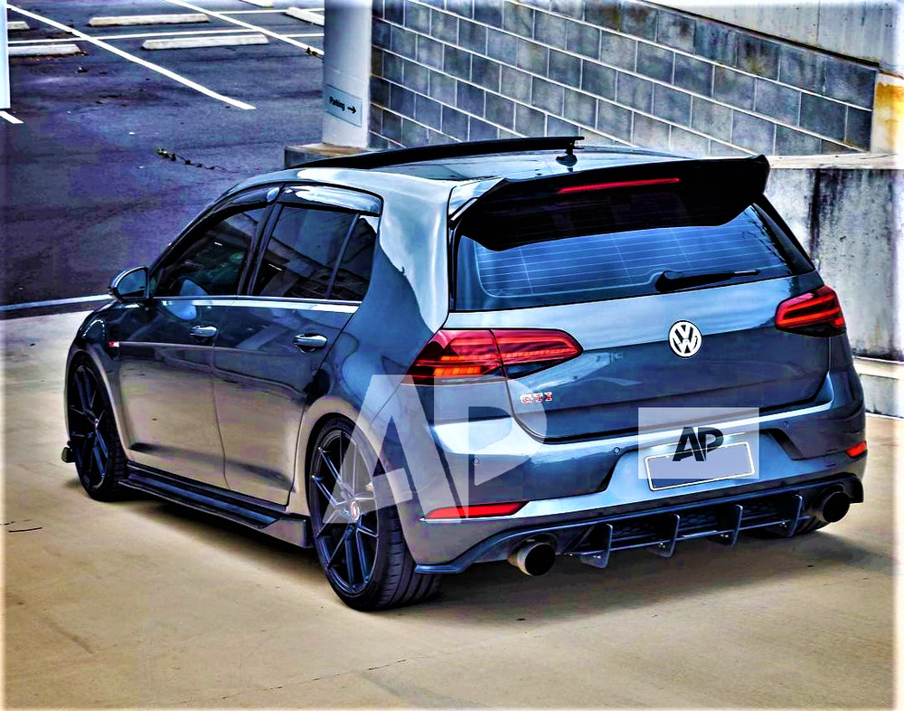 VW Golf GTI MK7.5 Rear Blade Fin Diffuser & Side Splitters Spoiler Body Kit