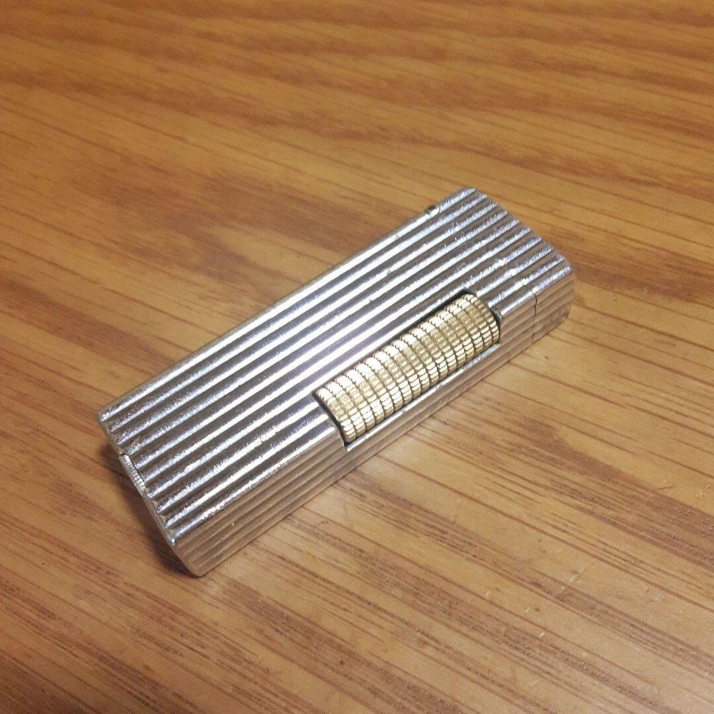 Working Dunhill Oil lighter silver without box