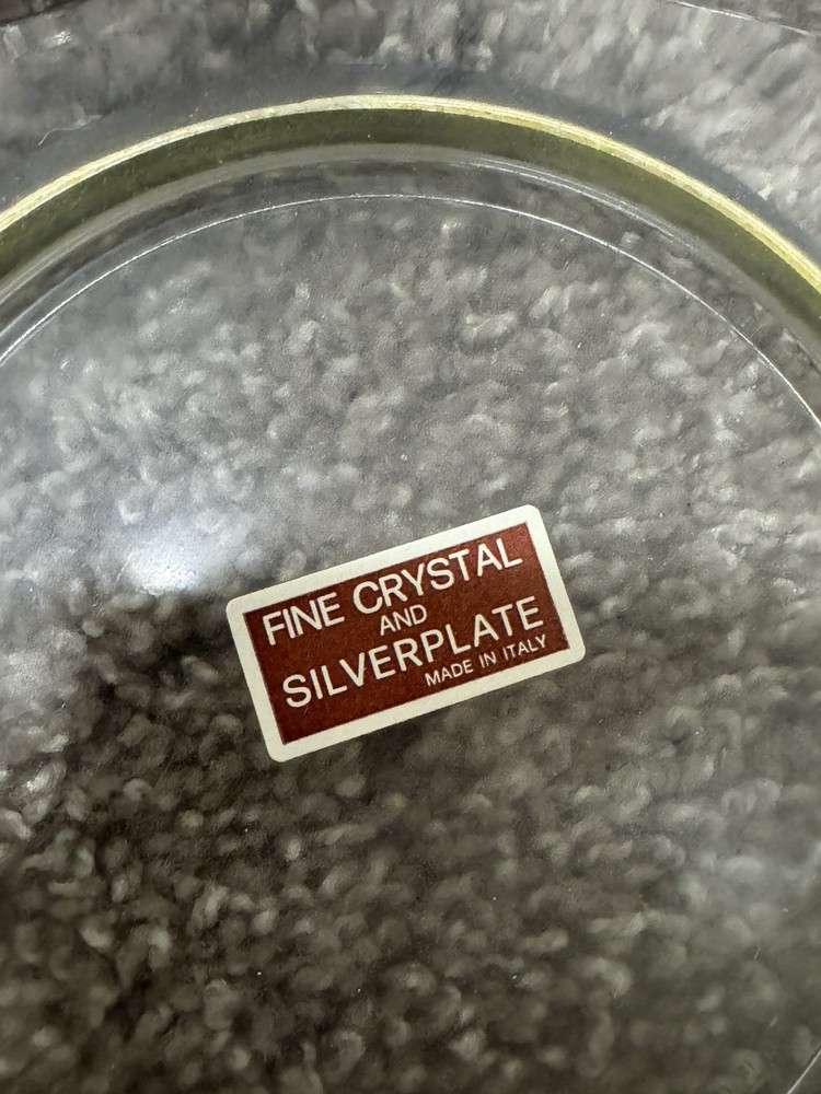 Italian Fine Crystal and Silver Plated