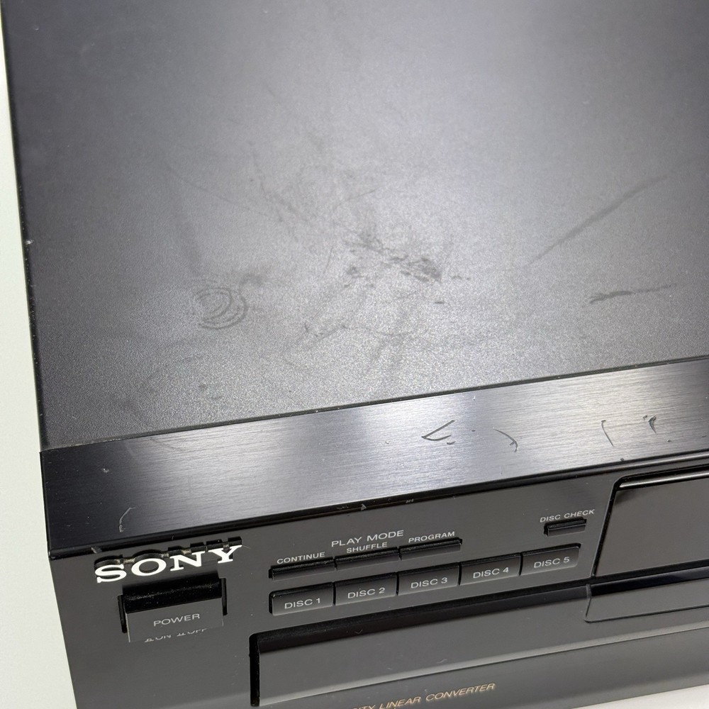 Sony CDP-C265 5 Disc CD Changer Player Tested Working w/ Manual