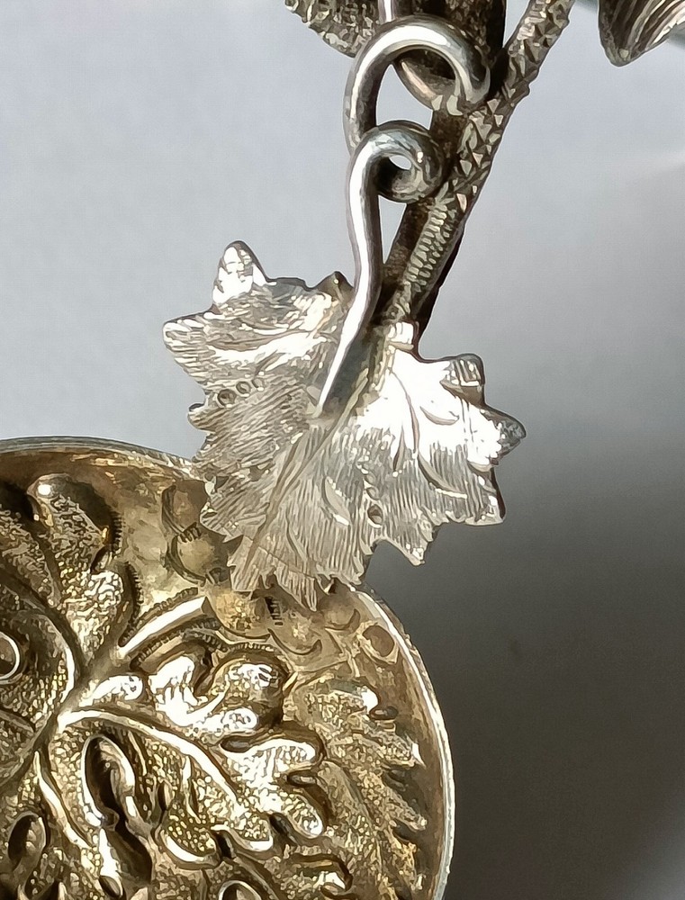 Sterling Silver Tea Caddy Spoon BIRMINGHAM Hilliard & Thomason 1854