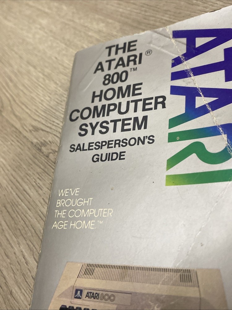 Atari 800 Home Computer System Salesperson’s Guide 1982 Book