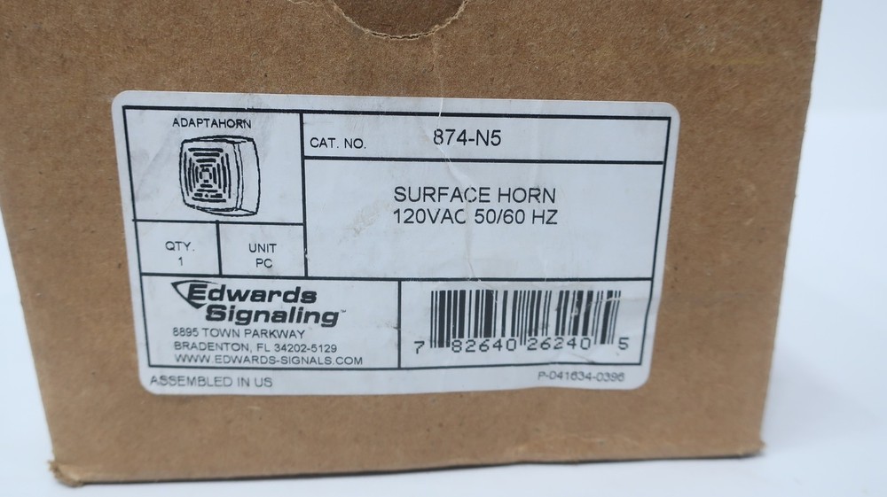 Edwards Signaling 874-N5 Panel Mount Horn 120v-ac