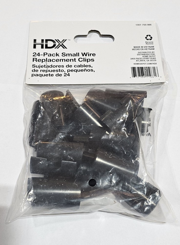 HDX 24-Pack Small Wire Replacement Clips 1001 700 986
