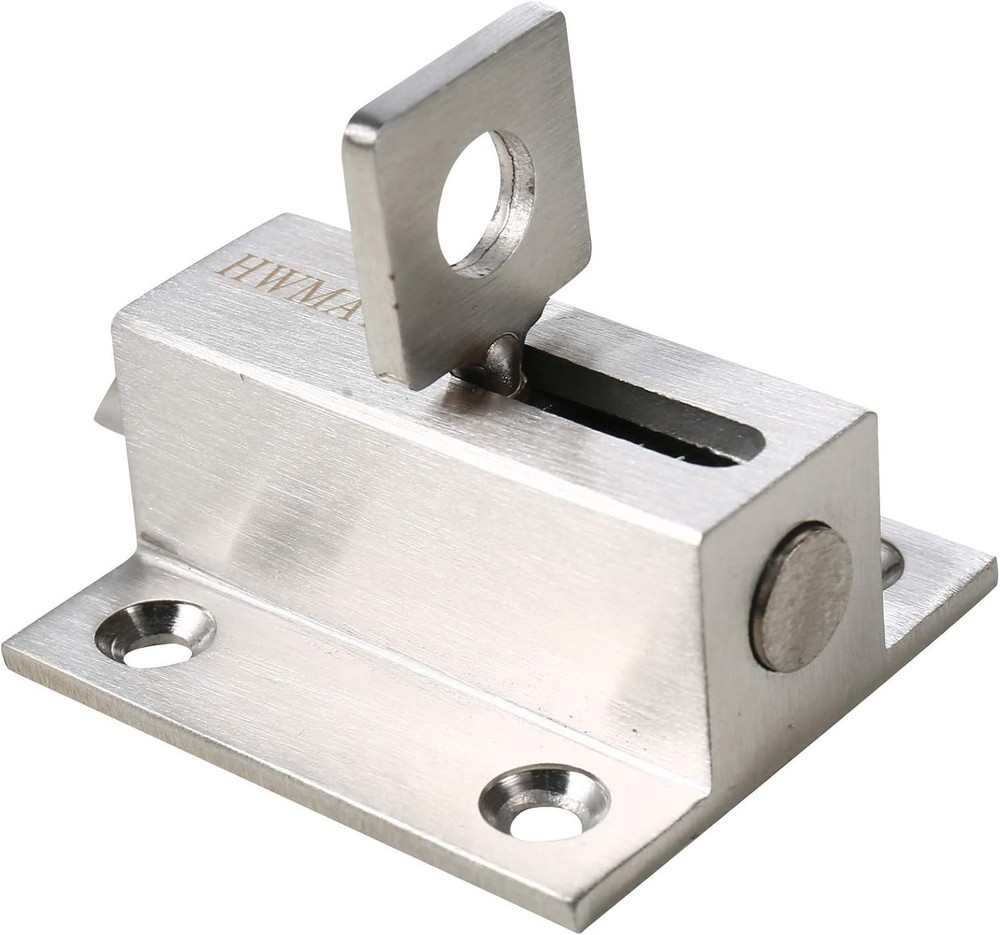 Stainless Steel Security Automatic Gate Door Lock Spring Load Bolt Latch 2 Pack