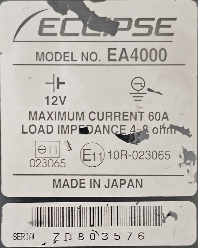 Vintage Eclipse EA4000 4 Channel Amplifier