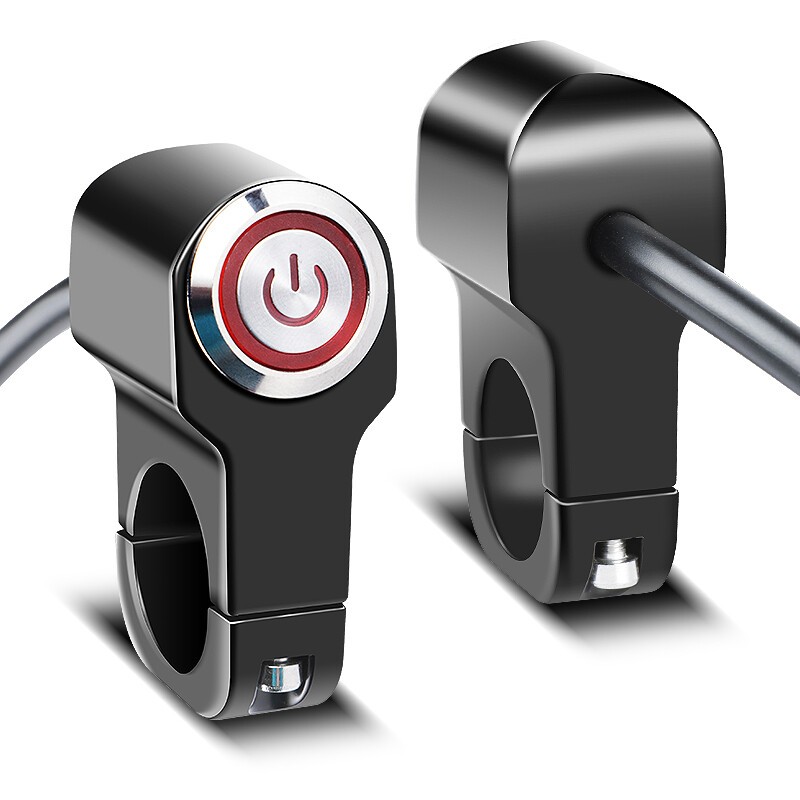 7/8" Motorcycle ATV Handlebar Control Start Switch Momentary Horn Push Button