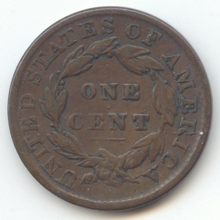 1833 Coronet Head Large Cent, VF