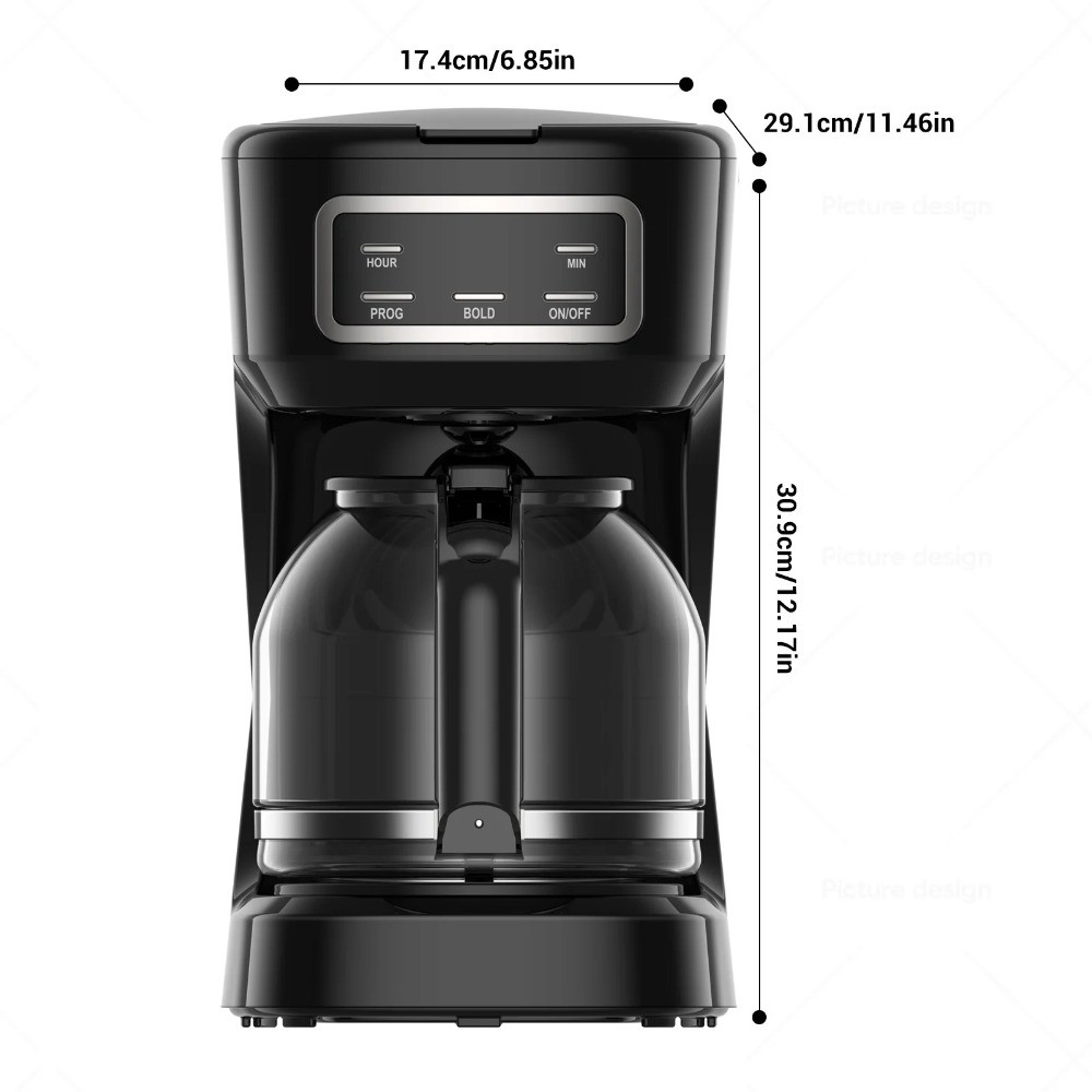 CM1449-UL Black 12-Cup Programmable Drip Coffee Maker
