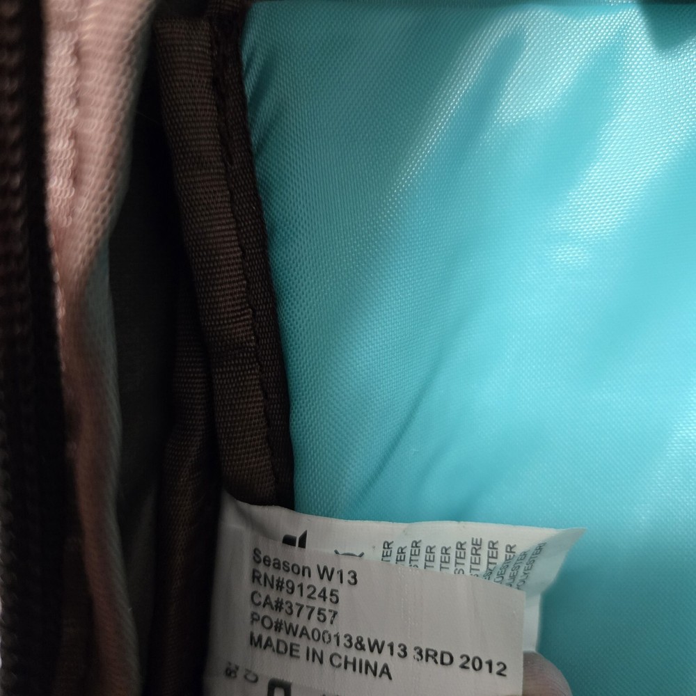 Dakine Western Backpack Brown Turquoise Bird Feathers Zip Storage Adjustible