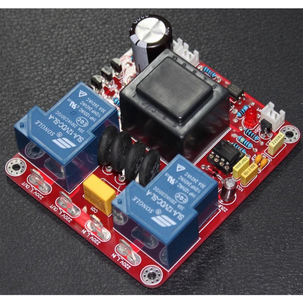 1pc Amplifier power supply delay soft start temperature protection board
