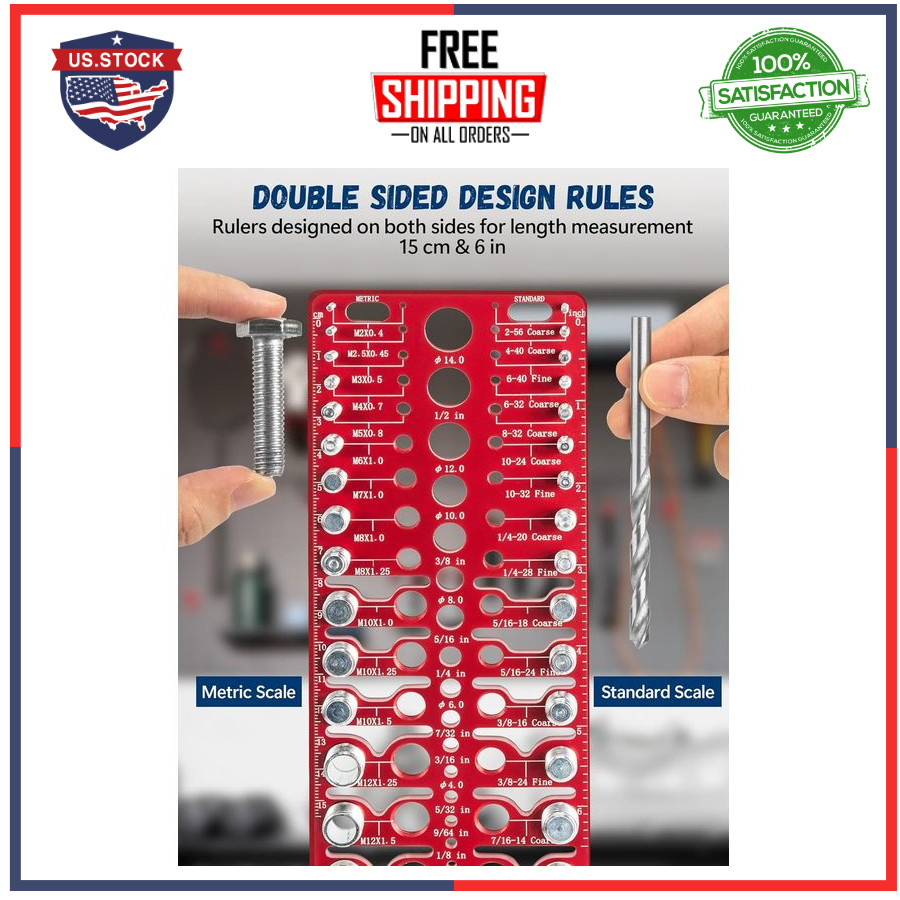 57 Nut and Bolt Thread Checker Thread Checker Standard and Metric Bolt and Nut
