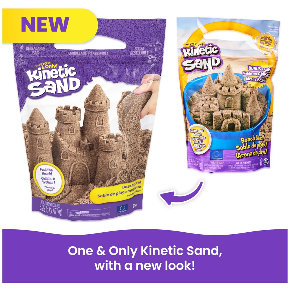 , 3.25lbs Beach Play Sand, Exclusive, Easter Basket Stuffers, Moldable Sensor...