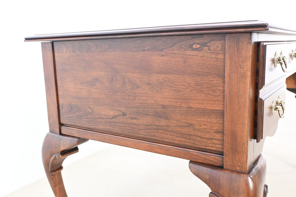 Ethan Allen Queen Anne Solid Cherry Writing Desk With Cabriole Legs