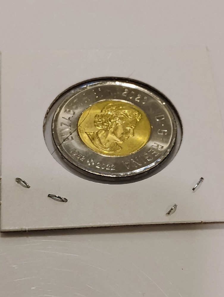 2022 BLACK RING Canada two dollar $2 toonie
