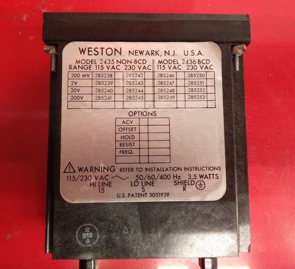 Weston Counter 115/230VAC 3.5W 2435 NON-BCD [UNTESTED]