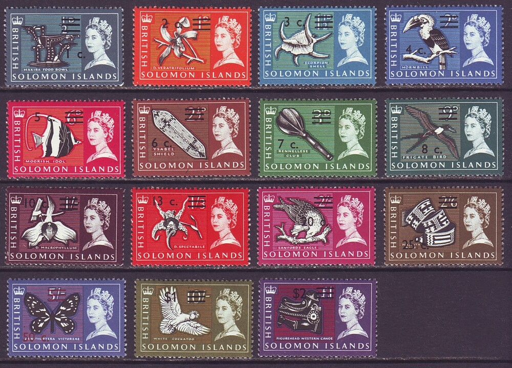 Solomon Islands 1966 SC 149a-166a MNH Set