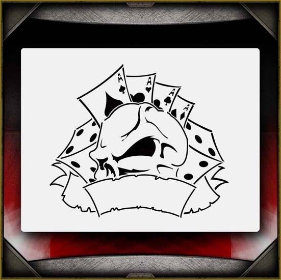 Skull 31 Airbrush Stencil Template Airsick