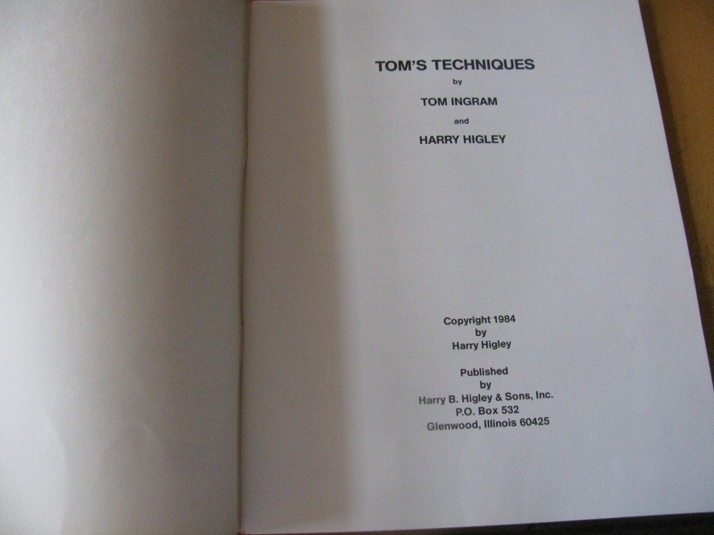 1984 TOM'S TECHNIQUES MODEL AIRPLANE MAKING BOOK TOM INGRAM HARRY HIGLEY LOWEST