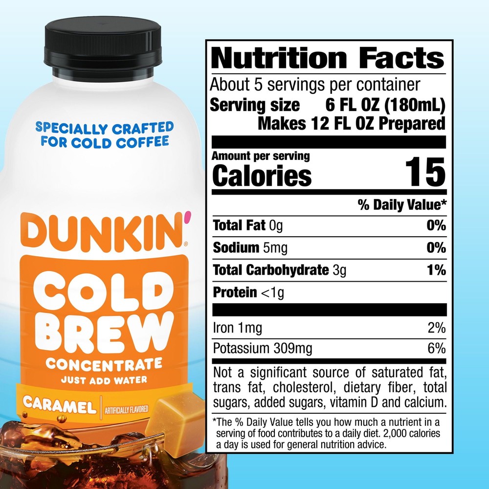 31 Oz.Caramel Flavored Cold Brew Coffee Concentrate, Shelf-Stable
