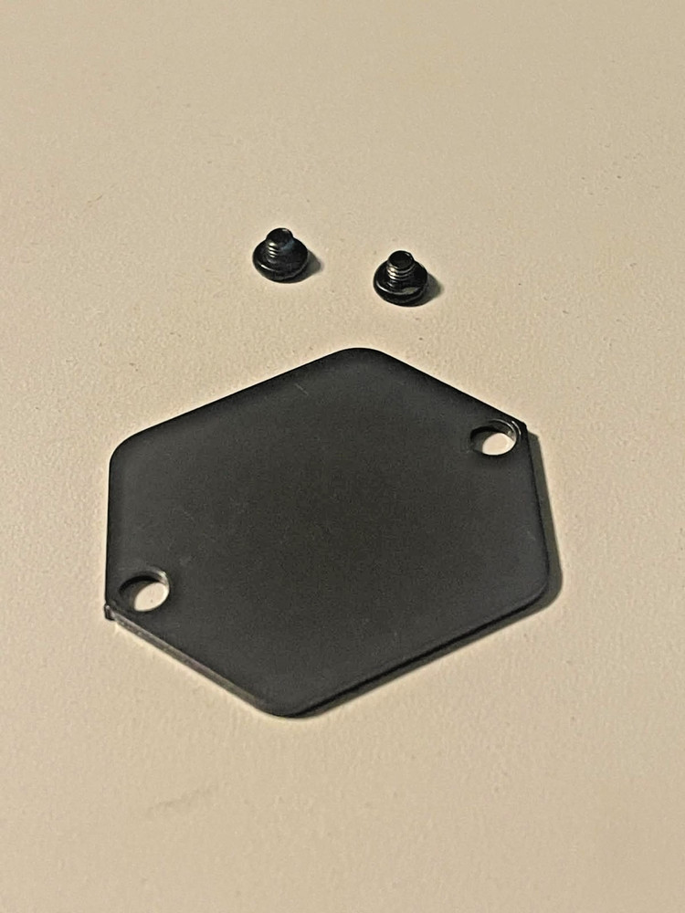 Temple Audio Side Plate with Hardware (Grey, Small)