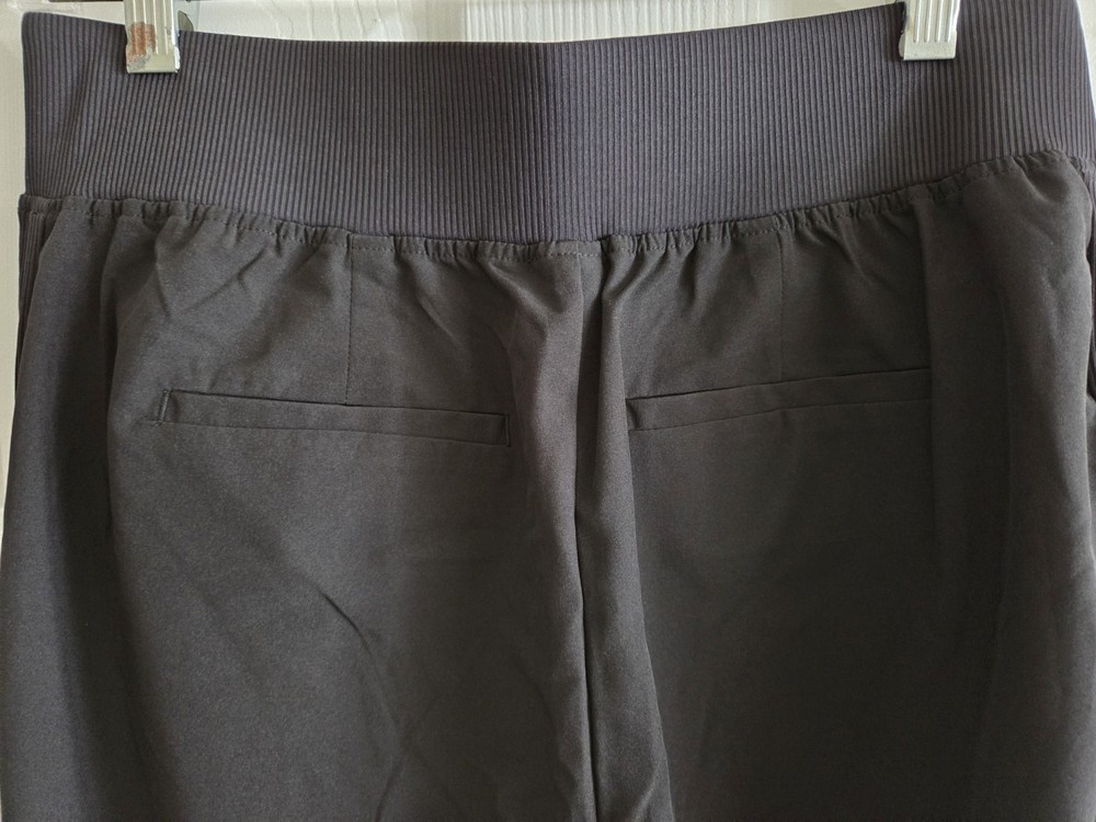 RBX Size S/P Active Ribbed Side Ankle Pants Black Pockets