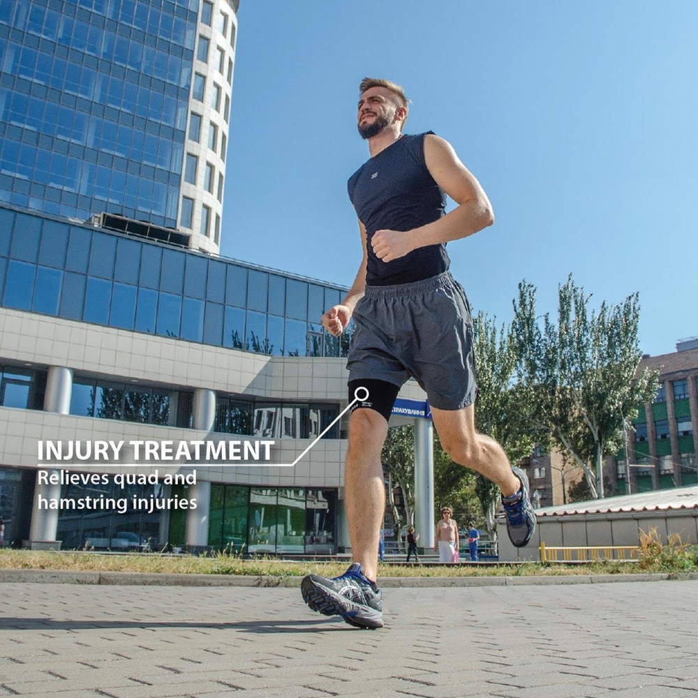 Zensah Thigh Compression Sleeve - Pulled Hamstring, Quad Strain, Groin Support