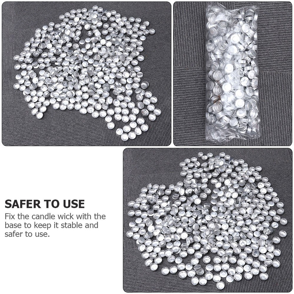 300 Pieces Aluminum Candle Making Containers Tea Light Empty Case