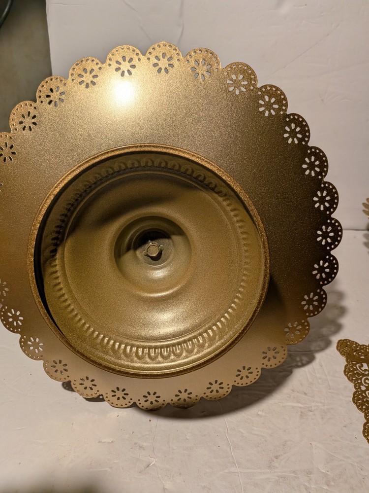 Gold Painted Food Display Set