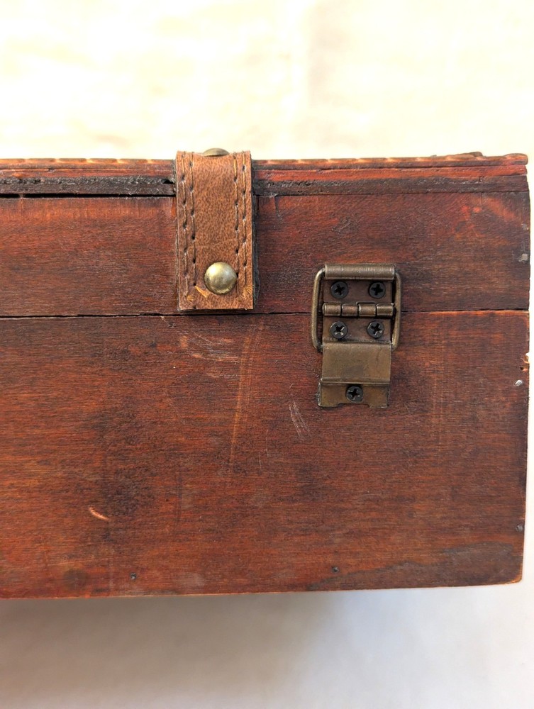 Vintage Old World Map Wooden Suitcase Trunk Box