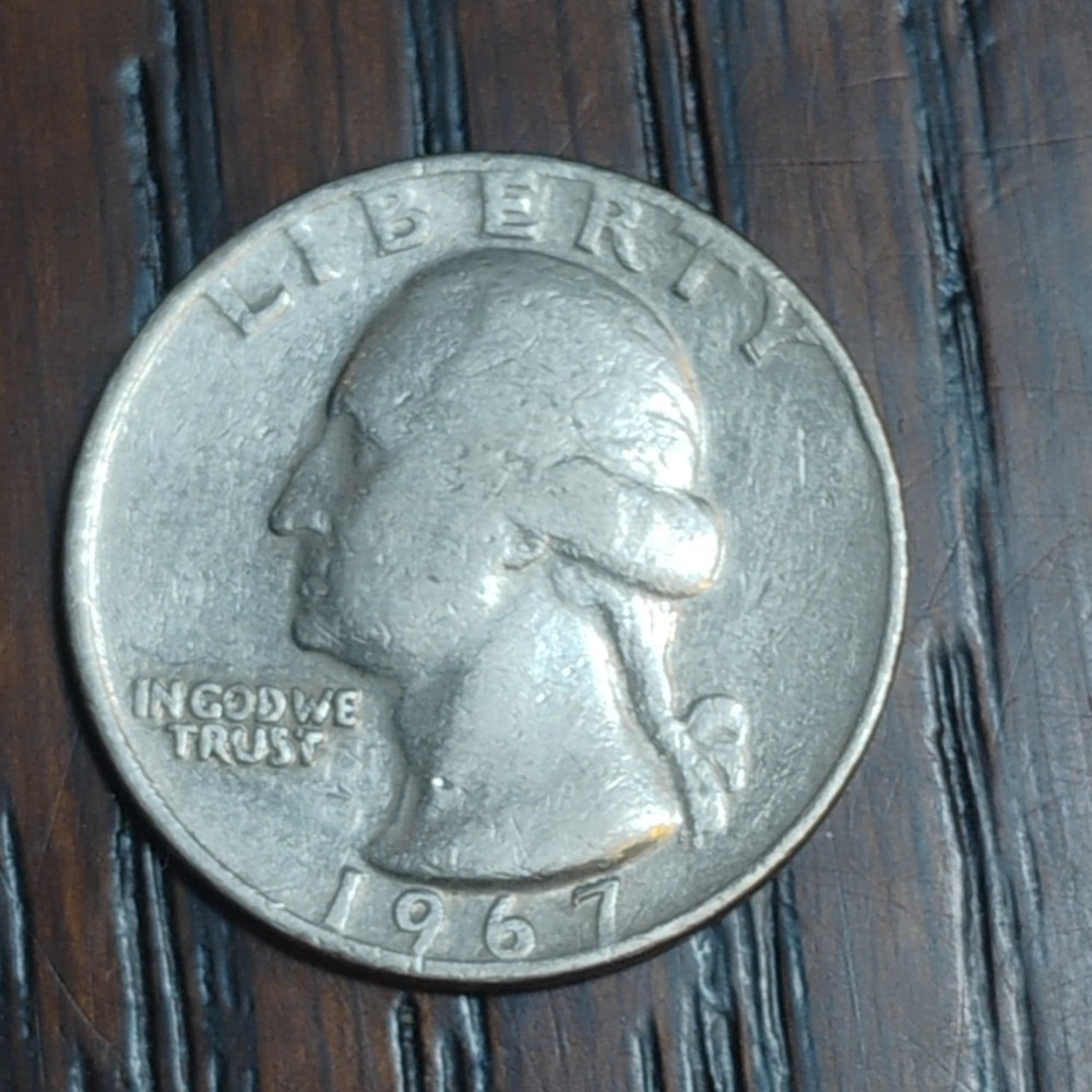 1967 Washington Quarter with lots of errors! (read description!)
