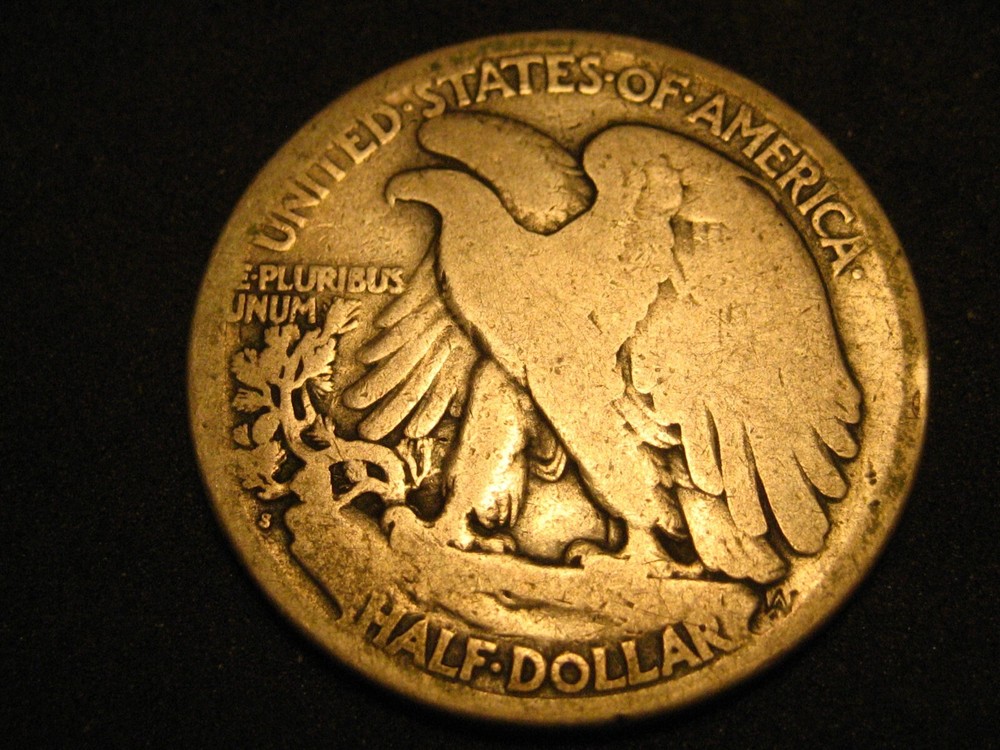 1918-S 90% Silver Walking Liberty Half Dollar
