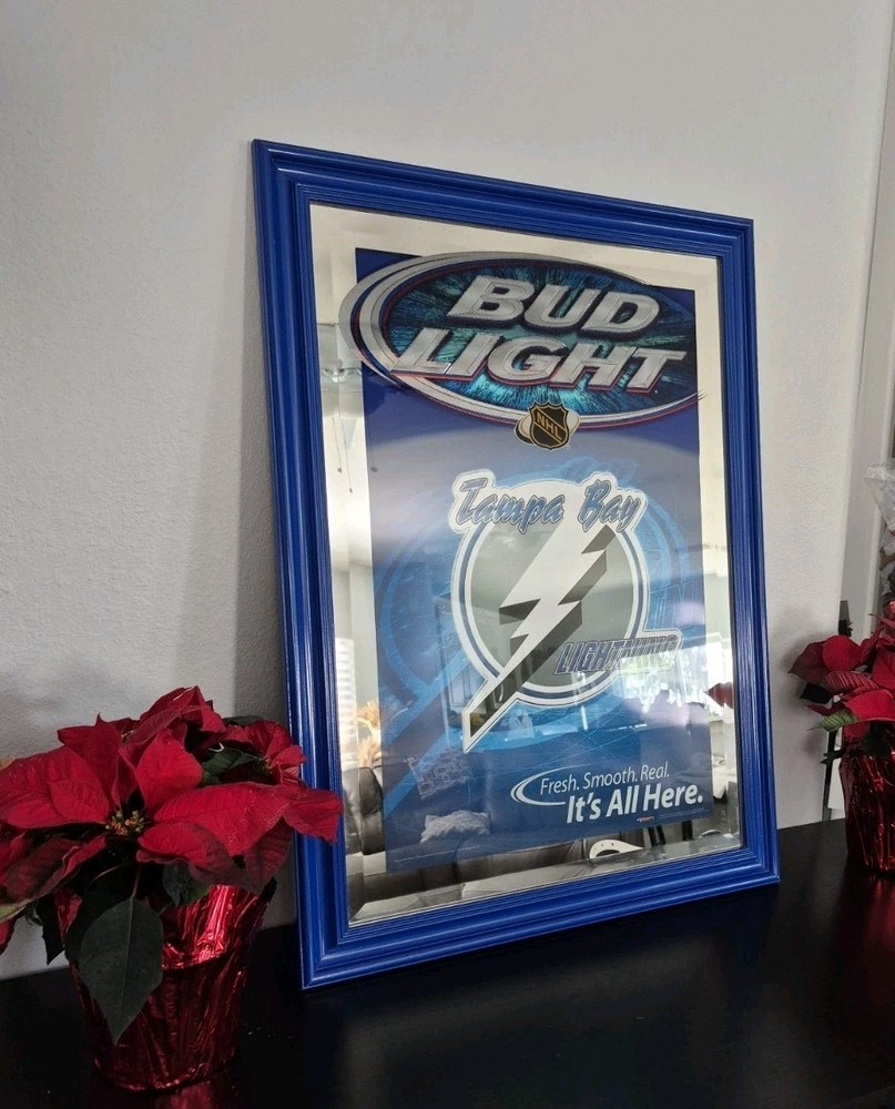 Bud Light Tampa Bay Lightning Mirror  24 X 32