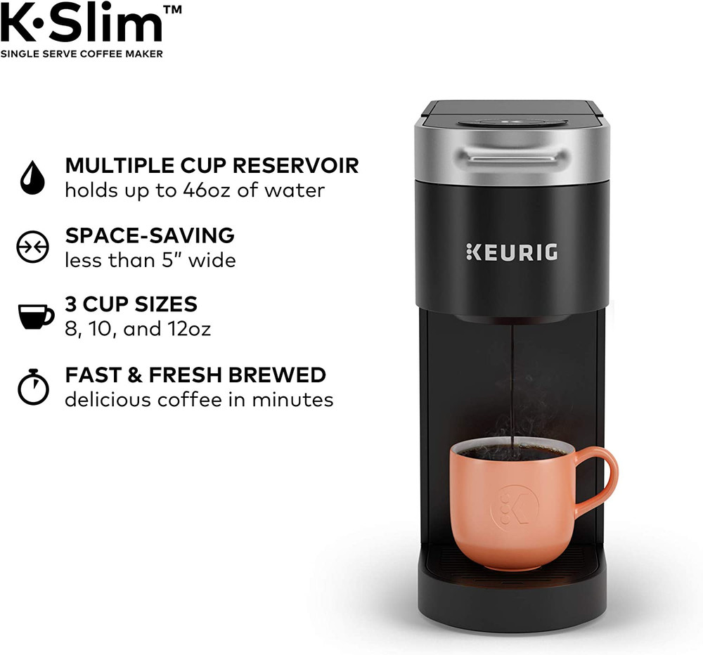 K-Slim Single Serve K-Cup Pod Coffee Maker, Multistream Technology, 3 Brew Sizes