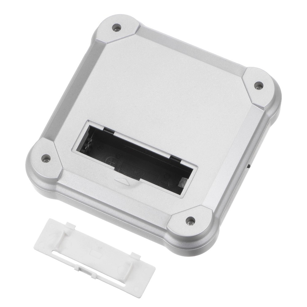 Solar Display Stand Turntable 360°Rotating Double Use LED Light ABS Silver