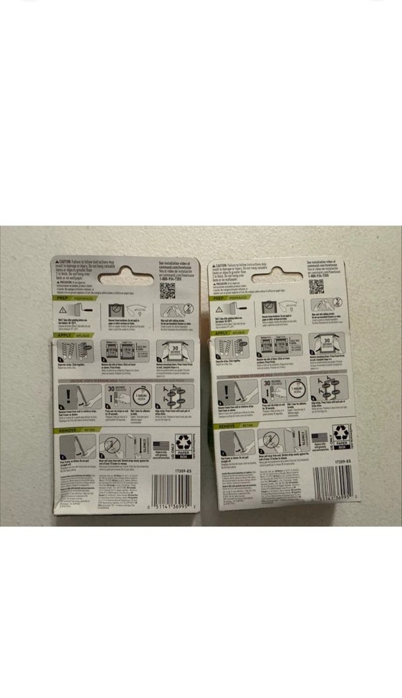 Command 2 Pack 15 & 10 Pound Large & Medium Picture Hanging Strips 12 Pair