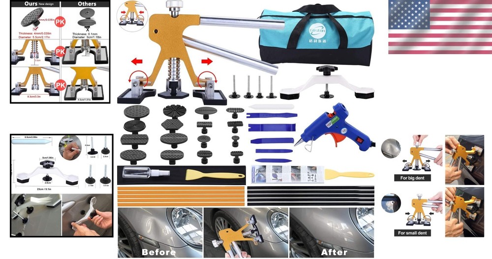 Durable 45pcs Dent Puller and Bridge Set for All Vehicles - Innovative Design