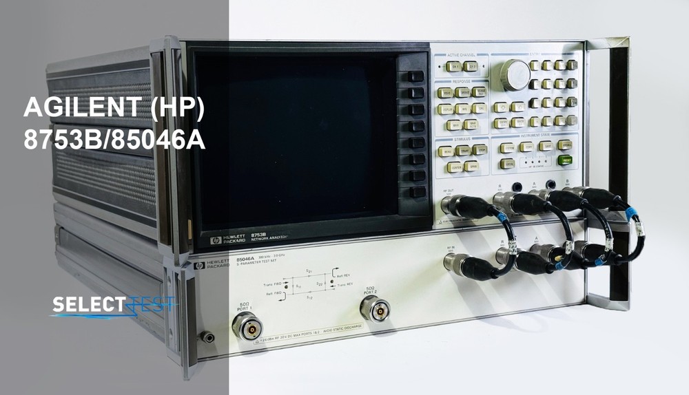 AGILENT (HP) 8753B NETWORK ANALYZER W/OPT. 002 010 & 85046A  S-PARAMETER (REF R)
