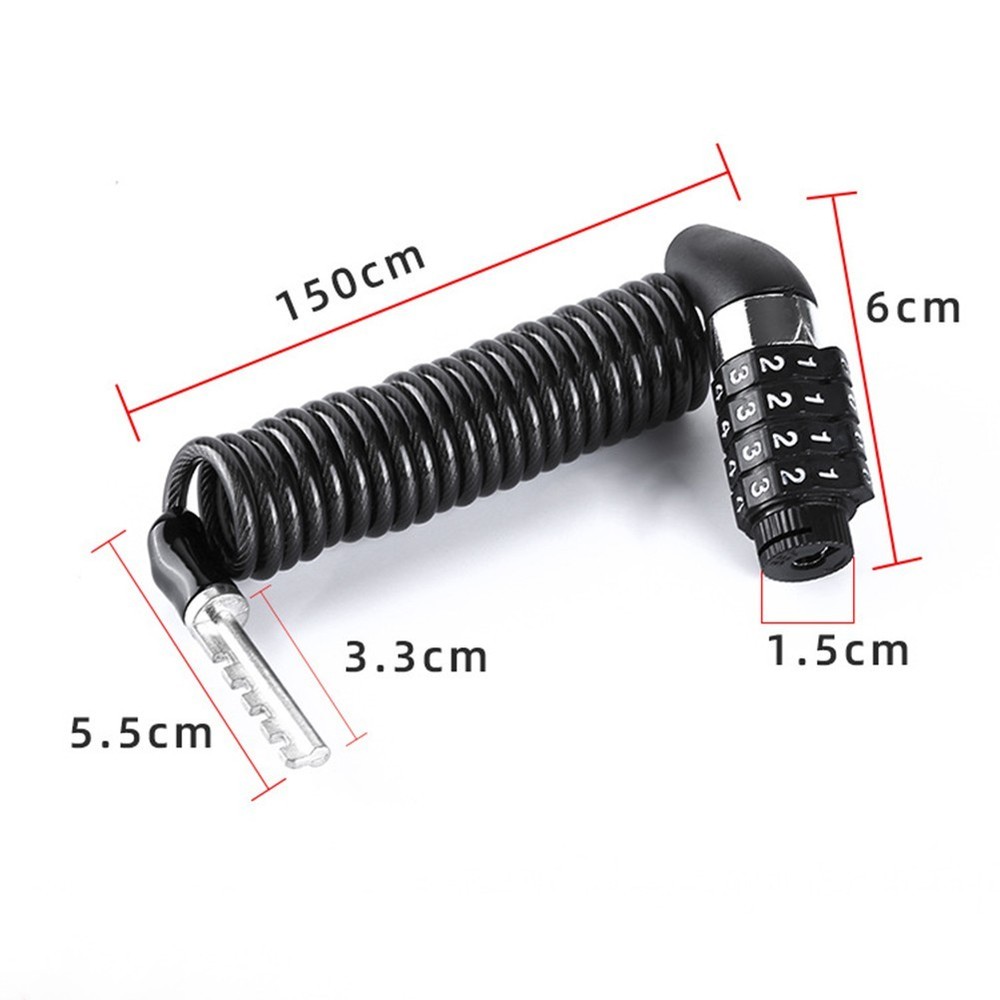 Bicycle Password Lock Lock Cycling Security Helmet Lock Locks & Security