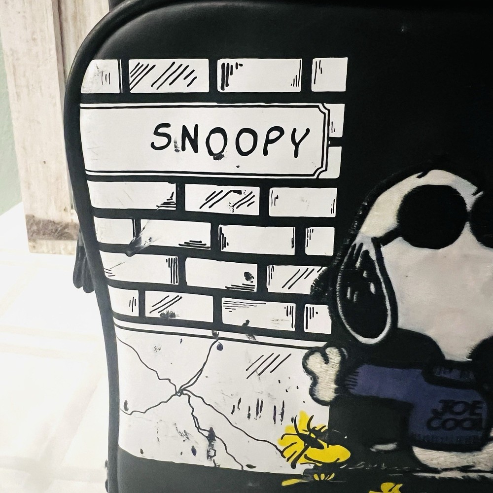 Vintage Snoopy Joe Cool Peanuts Black Graphic Backpack Embroidered